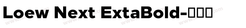Loew Next ExtaBold字体转换